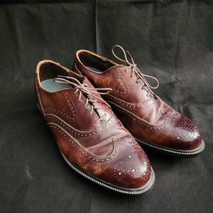 Men's Formal Comfort Leather Hush Puppies Bounce Oxford Lace Up Shoes Size 9